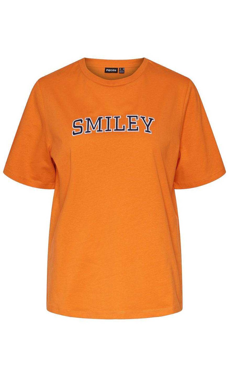 PIECES Pieces T-Shirt - Molly - Persimmon Orange | T-Shirts & Tops