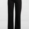 PIECES Pieces Pants - Holly Wide - Black Denim | Trousers & Jeans