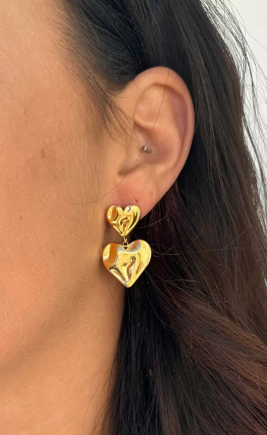 Smykkeli Copenhagen Sykkeli Copenhagen Earrings - Odessa Heart - Gold | Jewelry