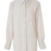 INA Copenhagen Ina Copenhagen Shirt - Grace - Camel/White Stripe | Shirts