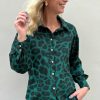 INA Copenhagen Ina Copenhagen Shirt - Stella - Green Leopard | Shirts