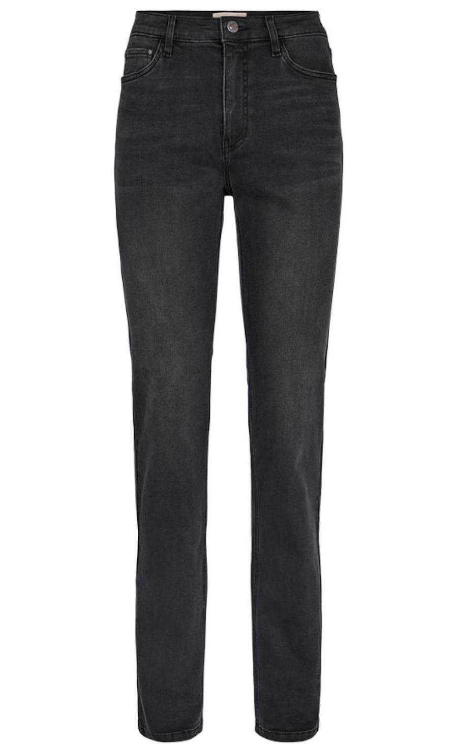 FreeQuent Freequent Trousers - Harlow Straight - Black Denim | Trousers & Jeans