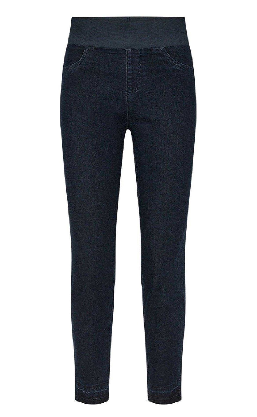 FreeQuent Freequent Pants - Shantal Ankle Raw - Dark Blue Denim | Trousers & Jeans