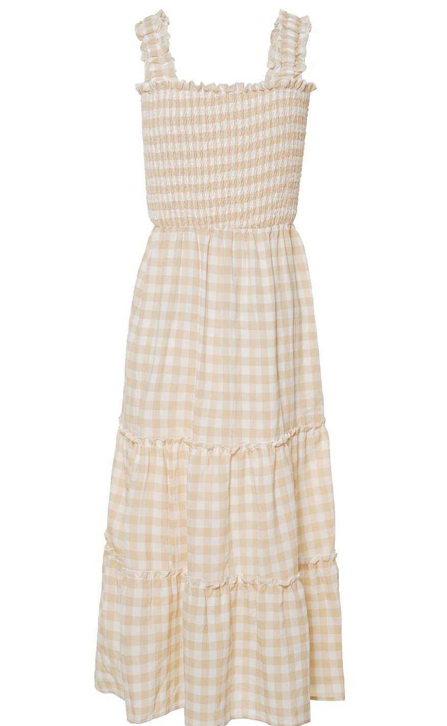 INA Copenhagen Ina Copenhagen Dress - Amber - Beige Check | Dresses