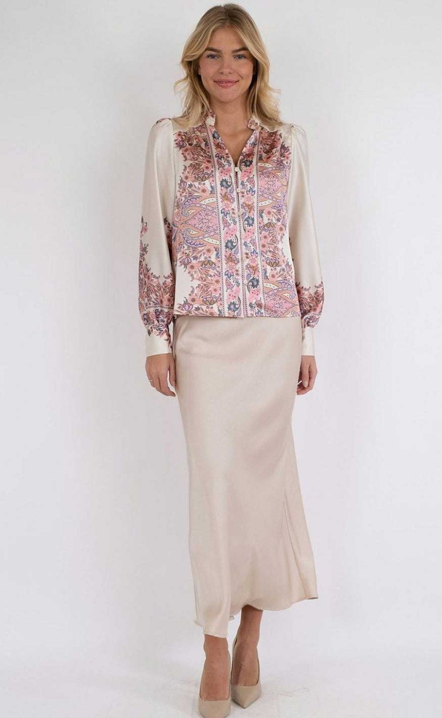 NEO NOIR Neo Noir Blouse - Massima Paisley - Light Pink | Blouses