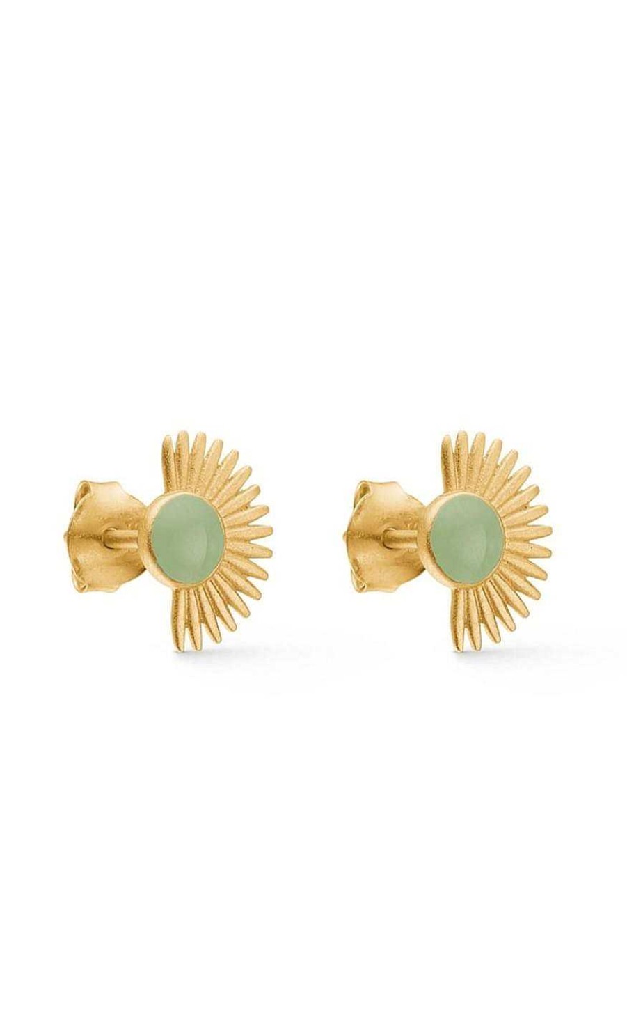 ENAMEL Copenhagen Enamel Copenhagen Earrings / Stud - Soleil - Dusty Green | Jewelry