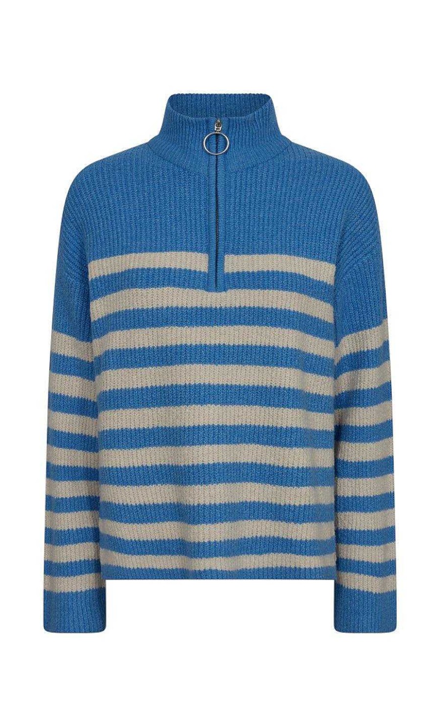 FreeQuent Freequent Pullover - Coxy - Azure Blue W. Moonbeam | Knitwear & Sweat