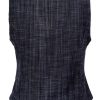 Black Colour Black Color Vest - Box - Black Denim | Vests