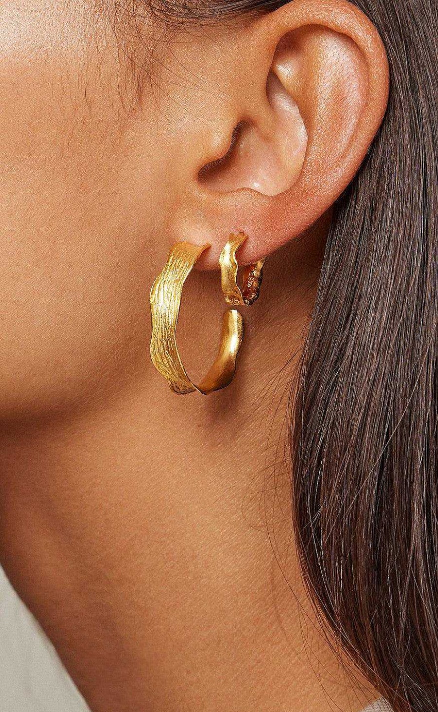 ENAMEL Copenhagen Enamel Copenhagen Earrings - Hoops - Ane Large - Gold | Jewelry