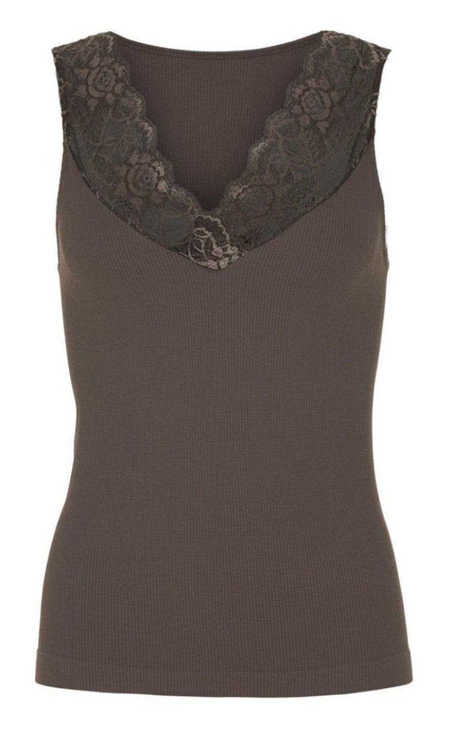 TIM u0026 SIMONSEN Tim & Simonsen Top - Belen V-Lace - Coffee (Reversible) | T-Shirts & Tops