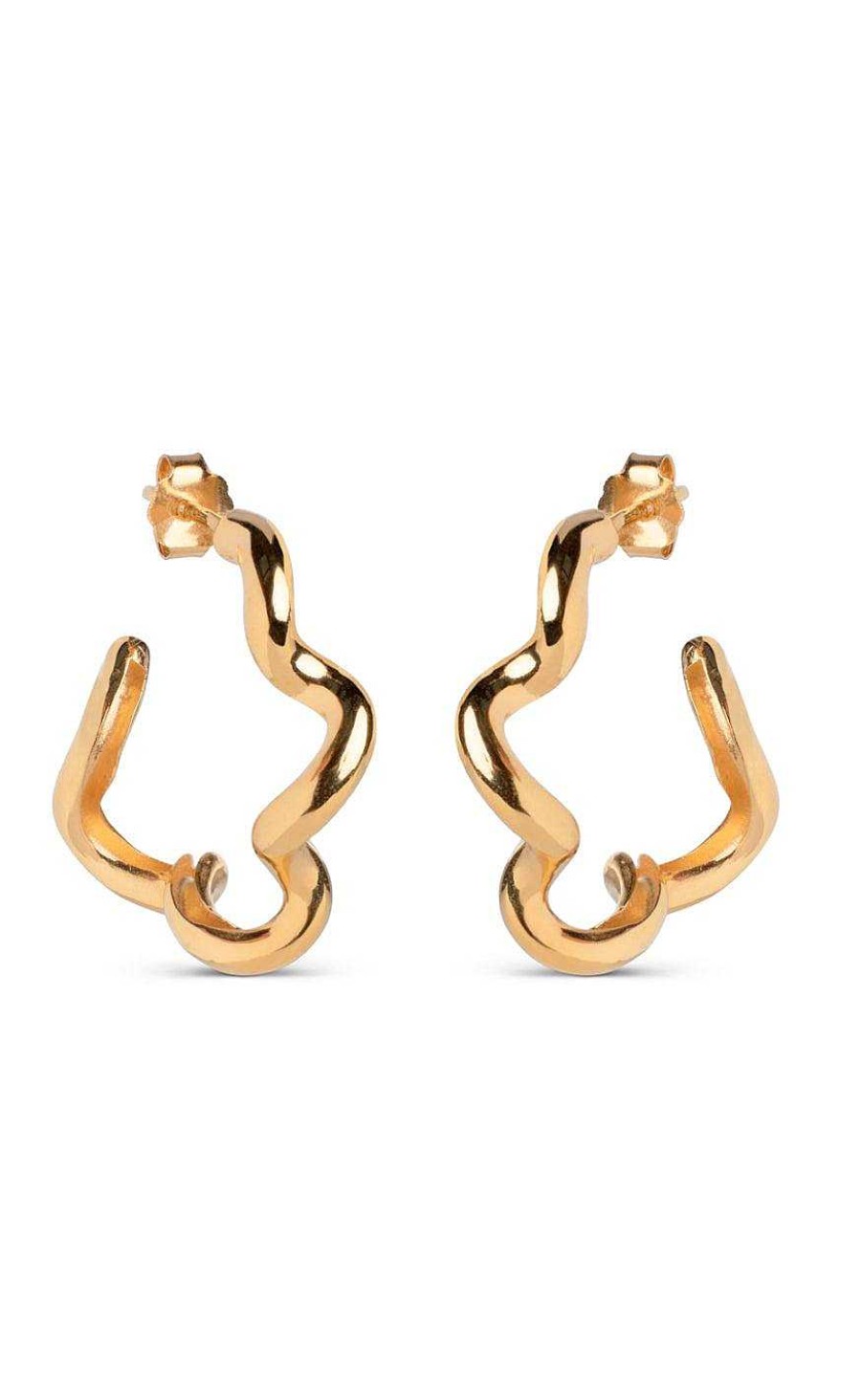 ENAMEL Copenhagen Enamel Copenhagen Earrings - Curly - Gold | Jewelry