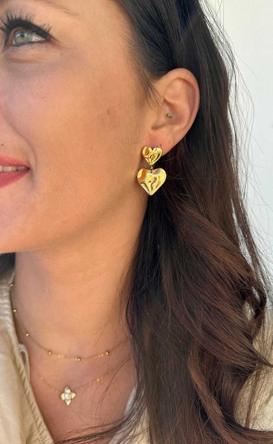 Smykkeli Copenhagen Sykkeli Copenhagen Earrings - Odessa Heart - Gold | Jewelry