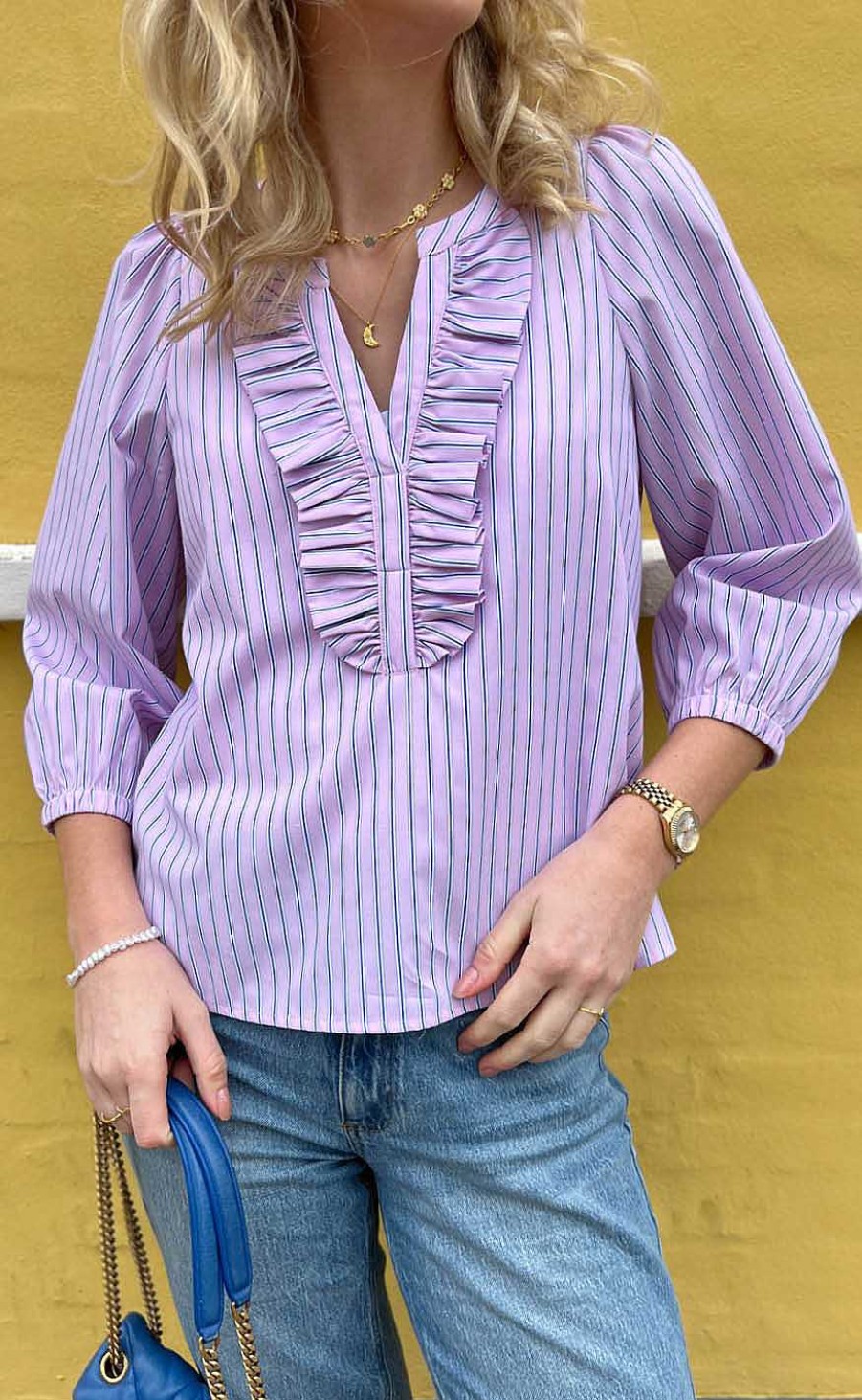 INA Copenhagen Ina Copenhagen Shirt - Katinka - Pink Striped | Shirts