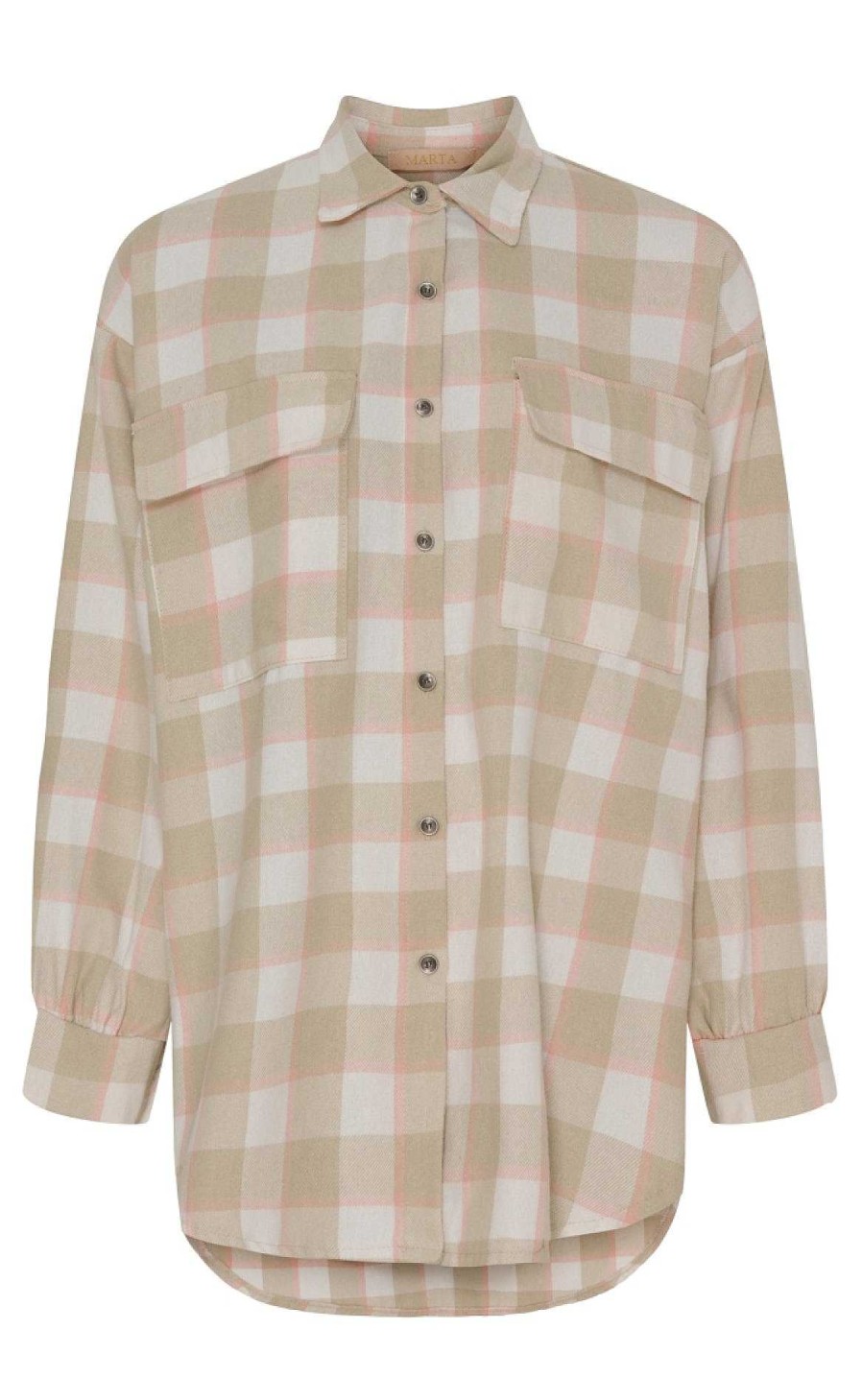 Marta Du Chateau Marta Du Chateau Shirt - 68704 Jaida - Alina Beige | Shirts