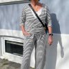 INA Copenhagen Ina Copenhagen Trousers - Kasia - Black / White Striped | Trousers & Jeans