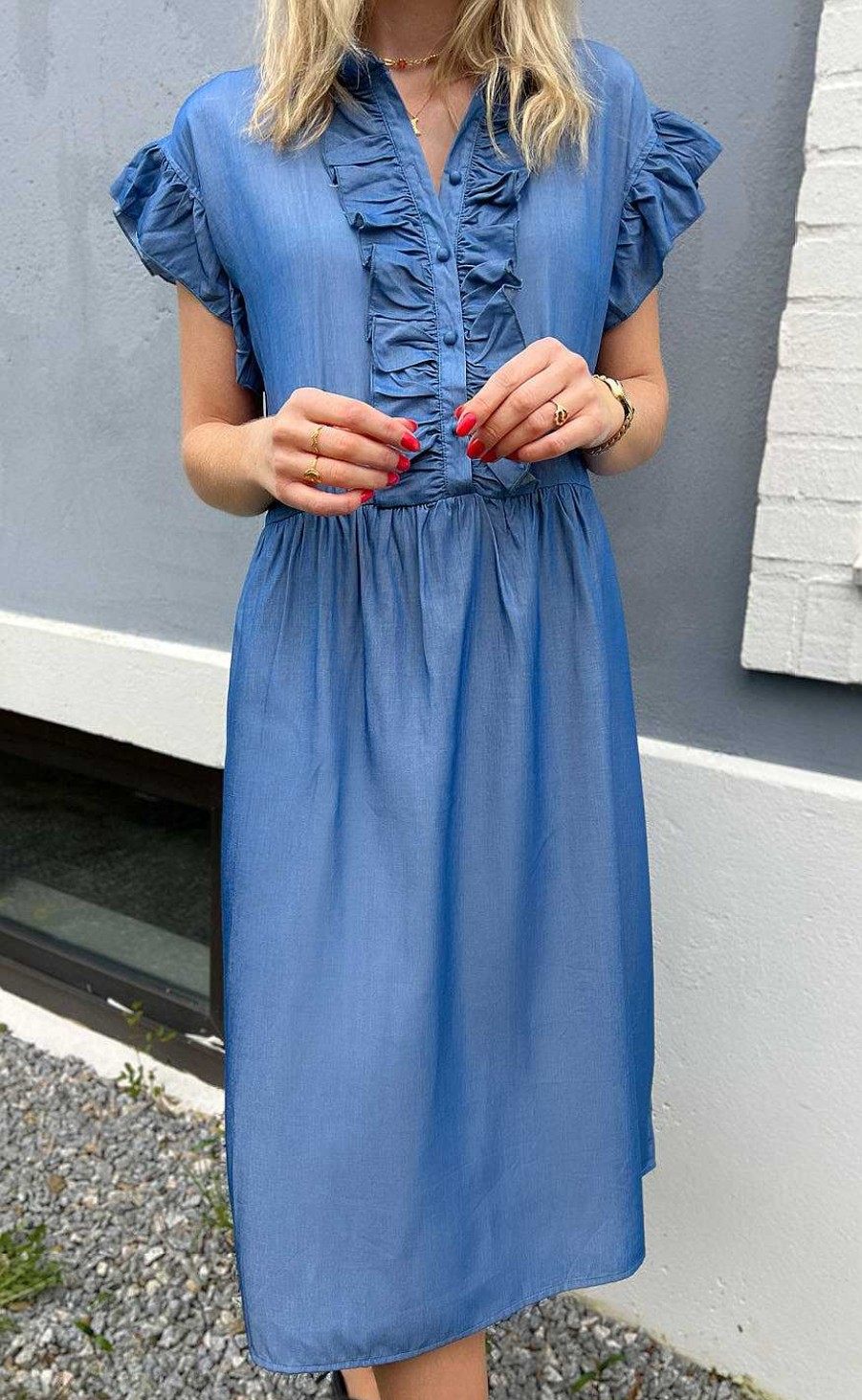 INA Copenhagen Ina Copenhagen Dress - Amelia - Denim Blue | Dresses