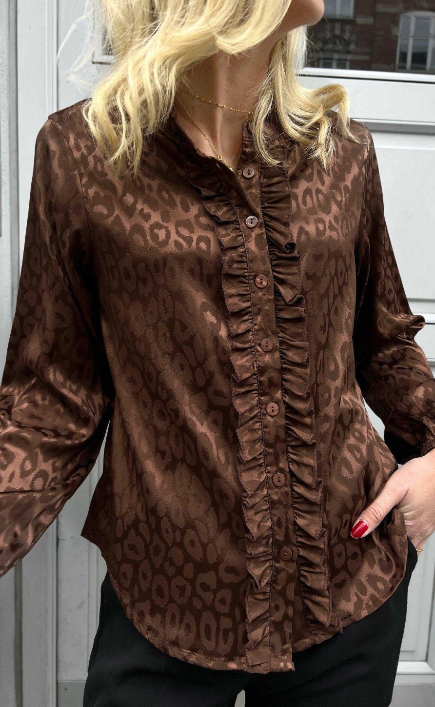 INA Copenhagen Ina Copenhagen Shirt - Florina - Chocolate Leopard | Shirts