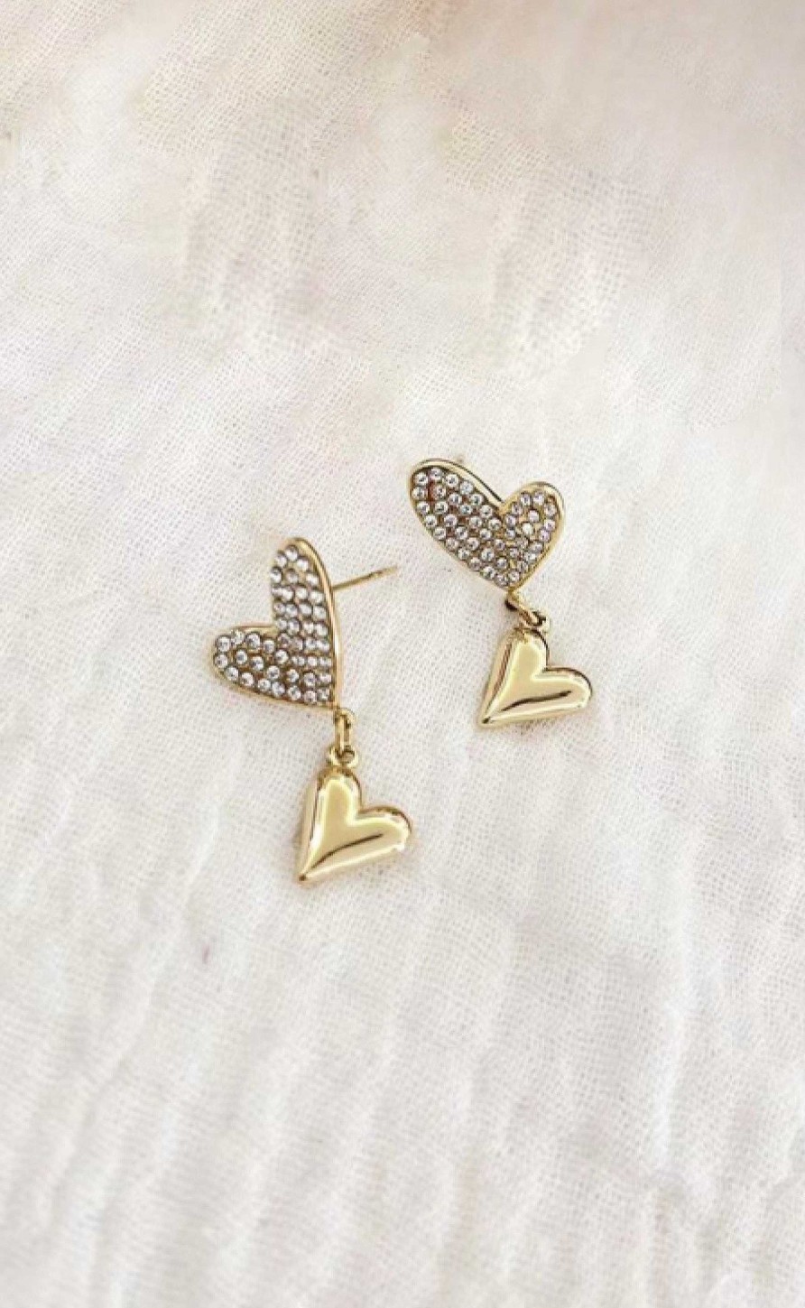 Smykkeli Copenhagen Mykkeli Copenhagen Earrings - Valencia Heart - Gold | Jewelry