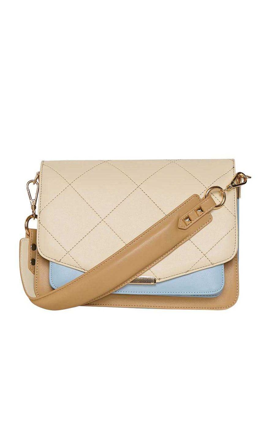 NOELLA Noella Bag - Blanca Multi Compartment - Offwhite/Light Blue/Camel | Bags