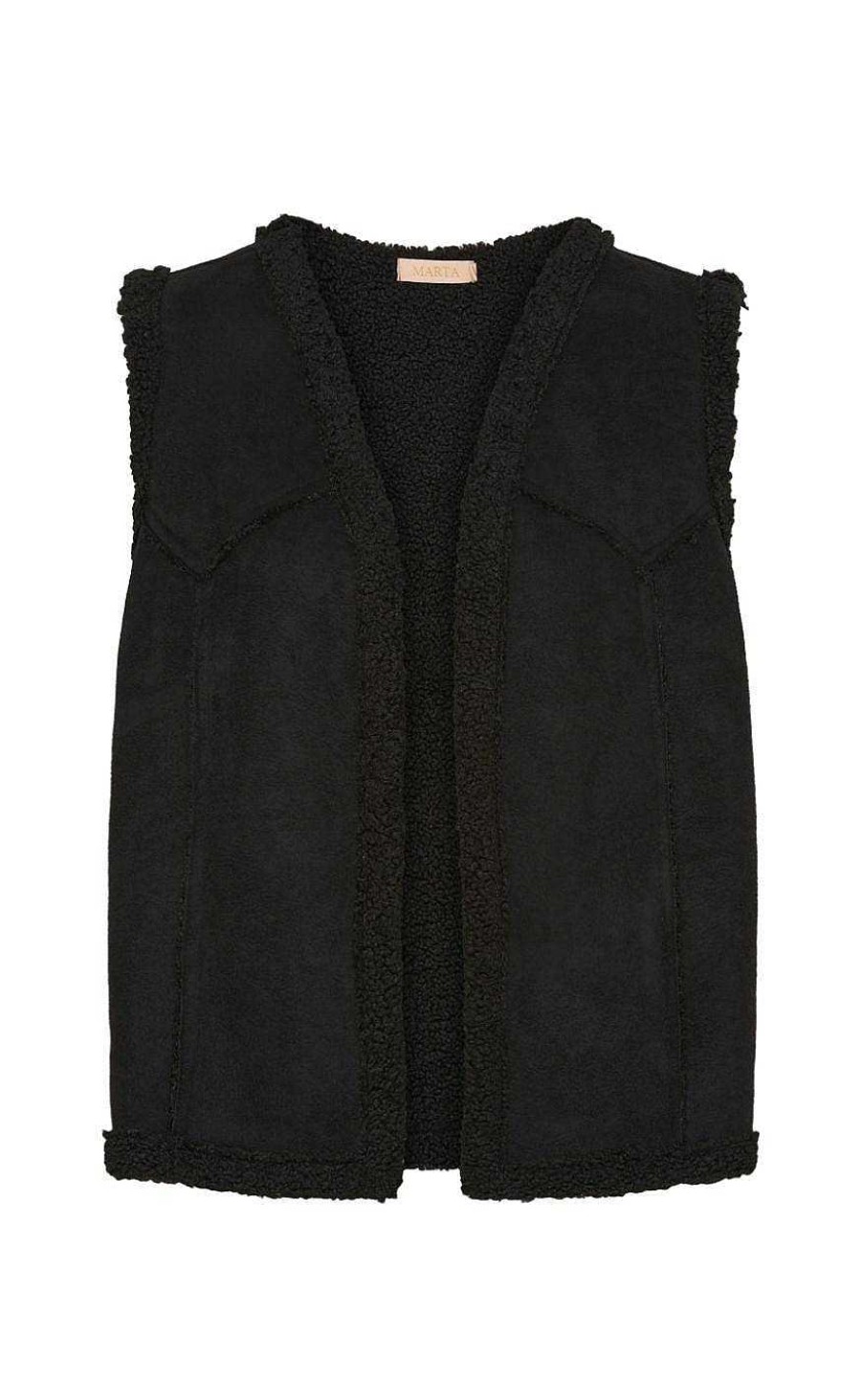 Marta Du Chateau Marta Du Chateau Vest - Johanne - Black | Vests