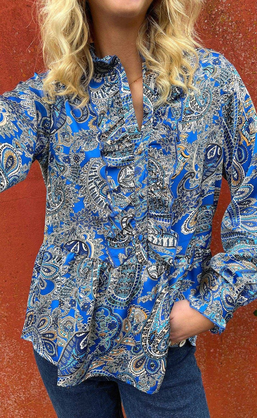 INA Copenhagen Ina Copenhagen Shirt - Evie - New Blue Paisley | Shirts