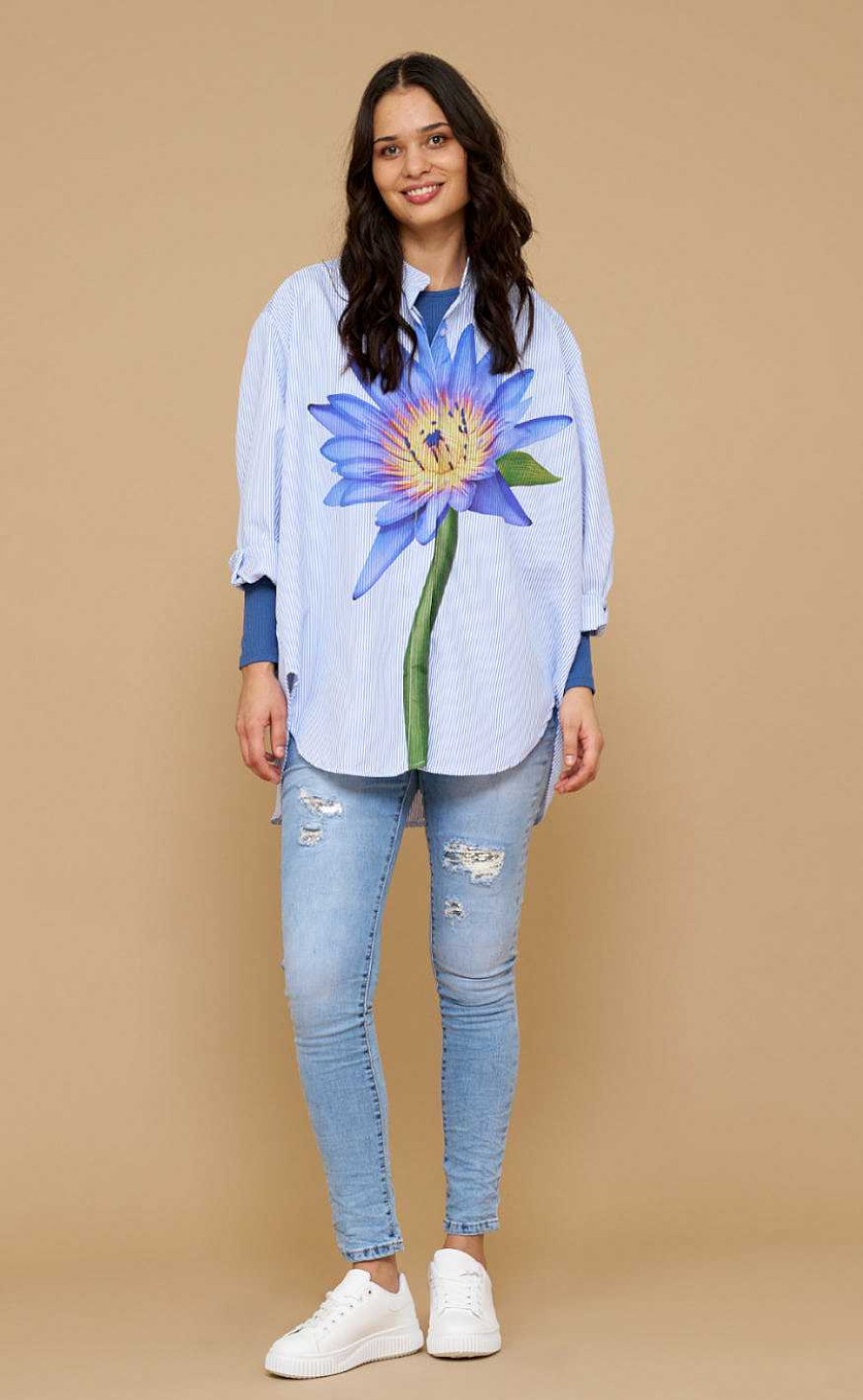 Marta Du Chateau Marta Du Chateau Shirt - 83215 Natasha - Blue | Shirts