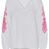 Marta Du Chateau Marta Du Chateau Blouse - 3170 Irma - White Fuxia Print | Blouses