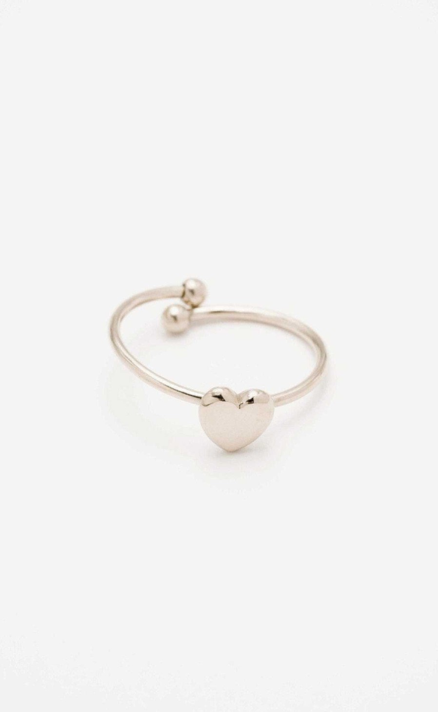 Smykkeli Copenhagen Mykkeli Copenhagen Little Finger Ring - Houston Heart - Silver | Jewelry