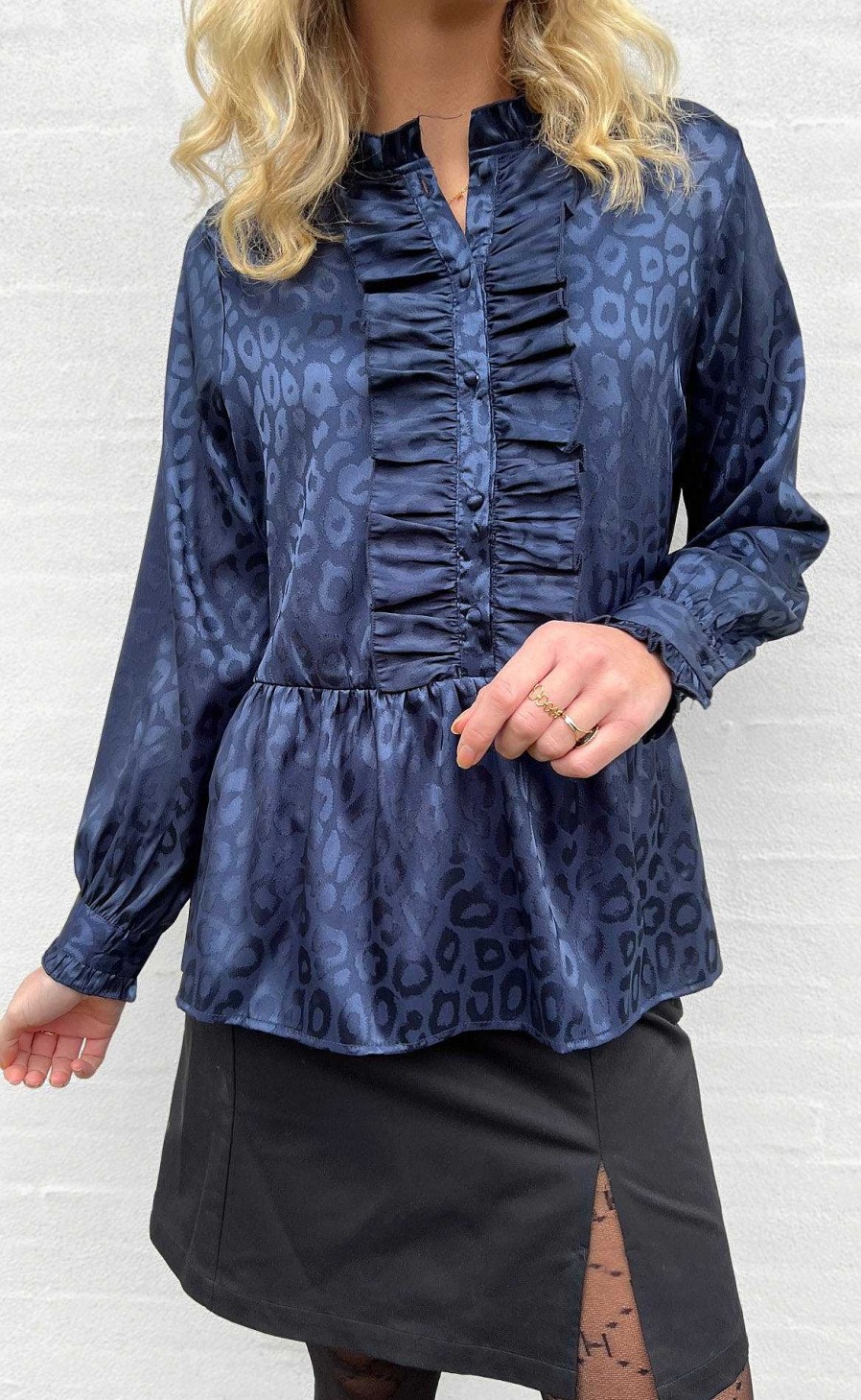 INA Copenhagen Ina Copenhagen Shirt - Evie - Navy Blue Leopard | Shirts