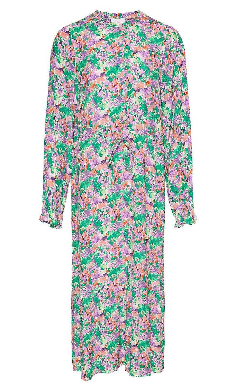 NOELLA Noella Dress - Miu - Lilac/Green Blurry Flower | Dresses