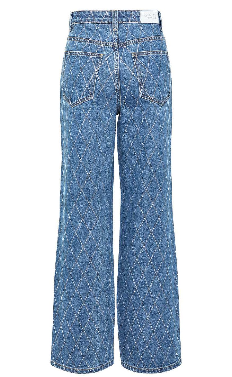 YAS Yas Pants - Harli - Medium Blue Denim | Trousers & Jeans