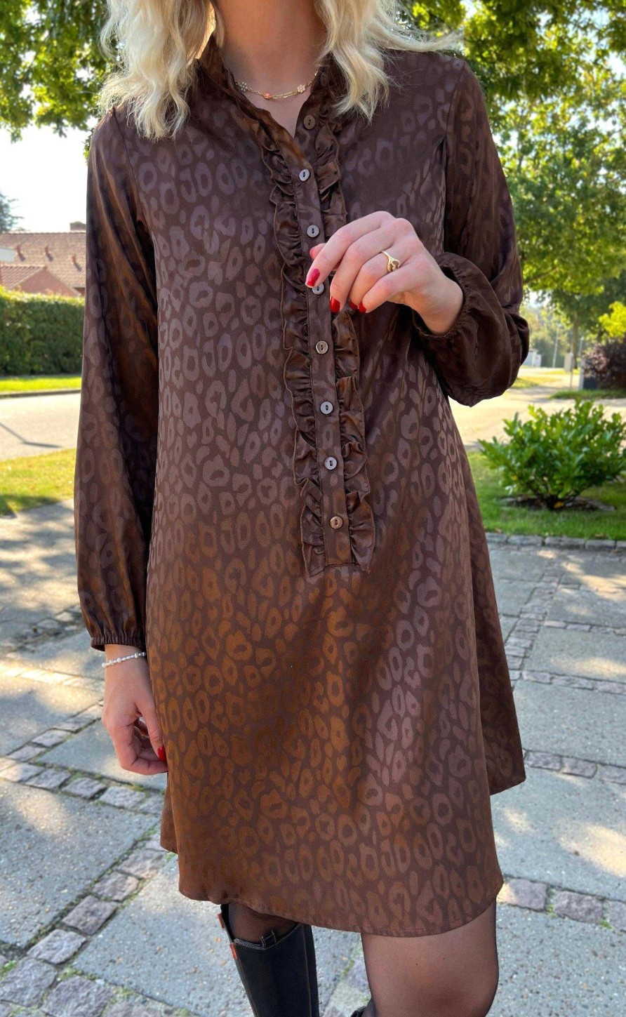 INA Copenhagen Ina Copenhagen Dress - Florina - Chocolate Leopard | Dresses