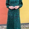 INA Copenhagen Ina Copenhagen Dress - Nova - Green Leopard | Dresses