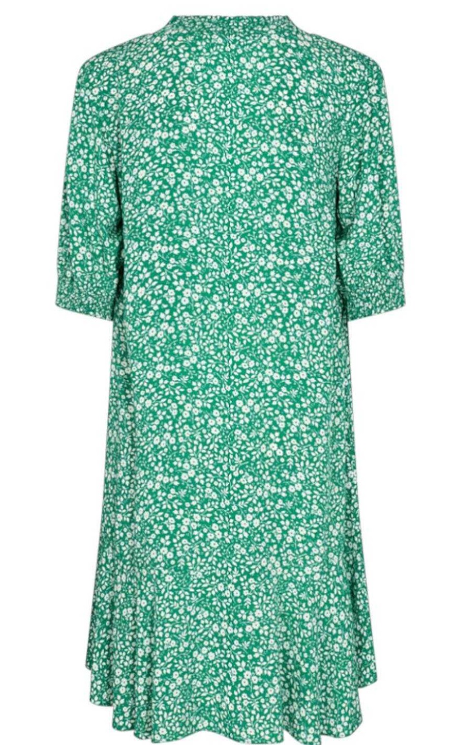 FreeQuent Freequent Dress - Adney - Pepper Green W. Off White | Dresses