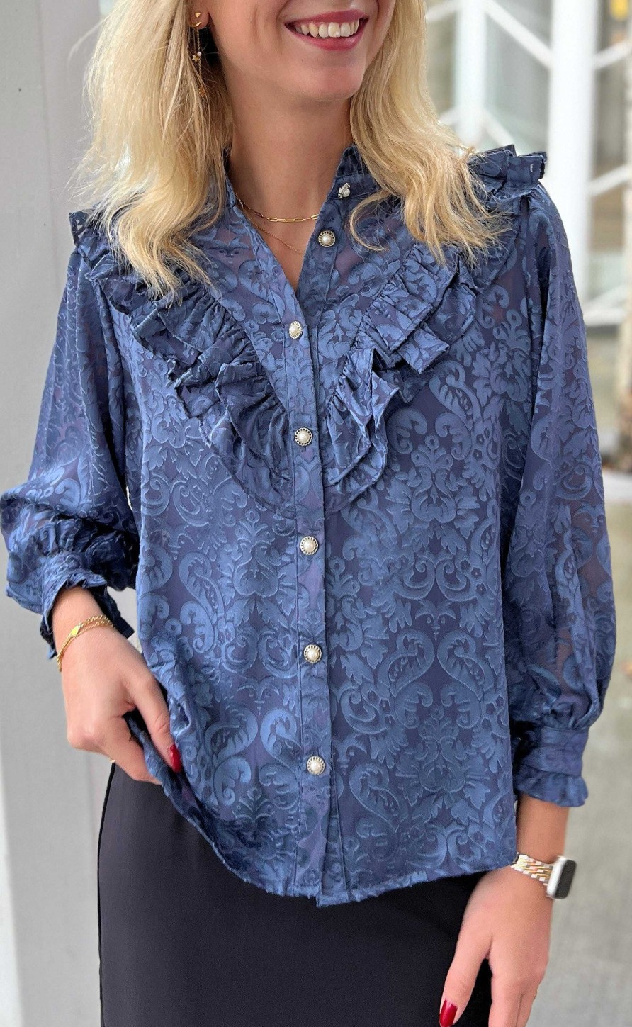 INA Copenhagen Ina Copenhagen Shirt - Sarah - Dusty Blue | Shirts