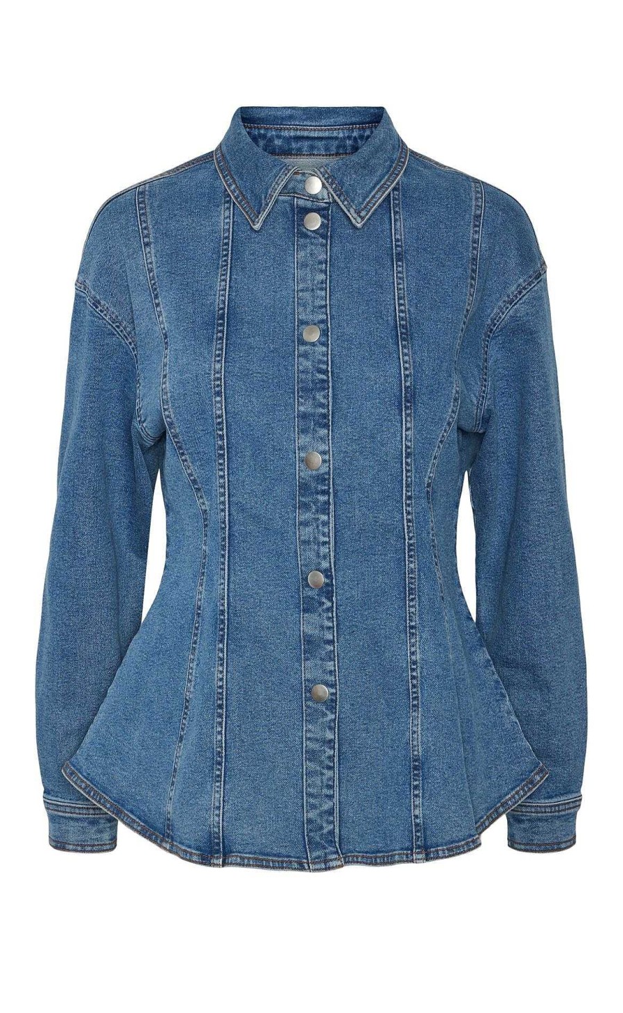 PIECES Pieces Shirt - Ginny Denim - Medium Blue Denim | Shirts