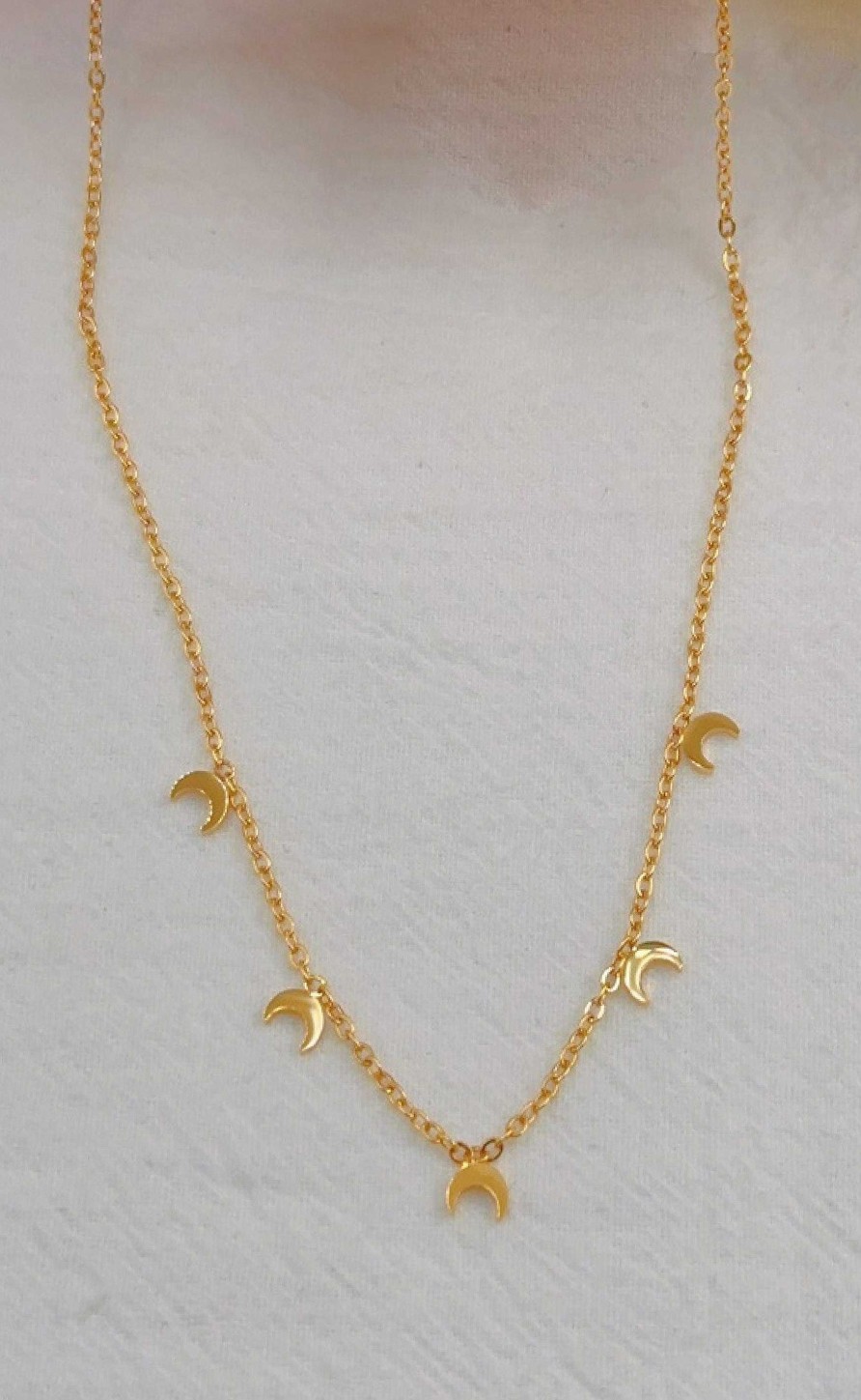 Smykkeli Copenhagen Jewelry Copenhagen Necklace - Oslo Moon - Gold | Jewelry