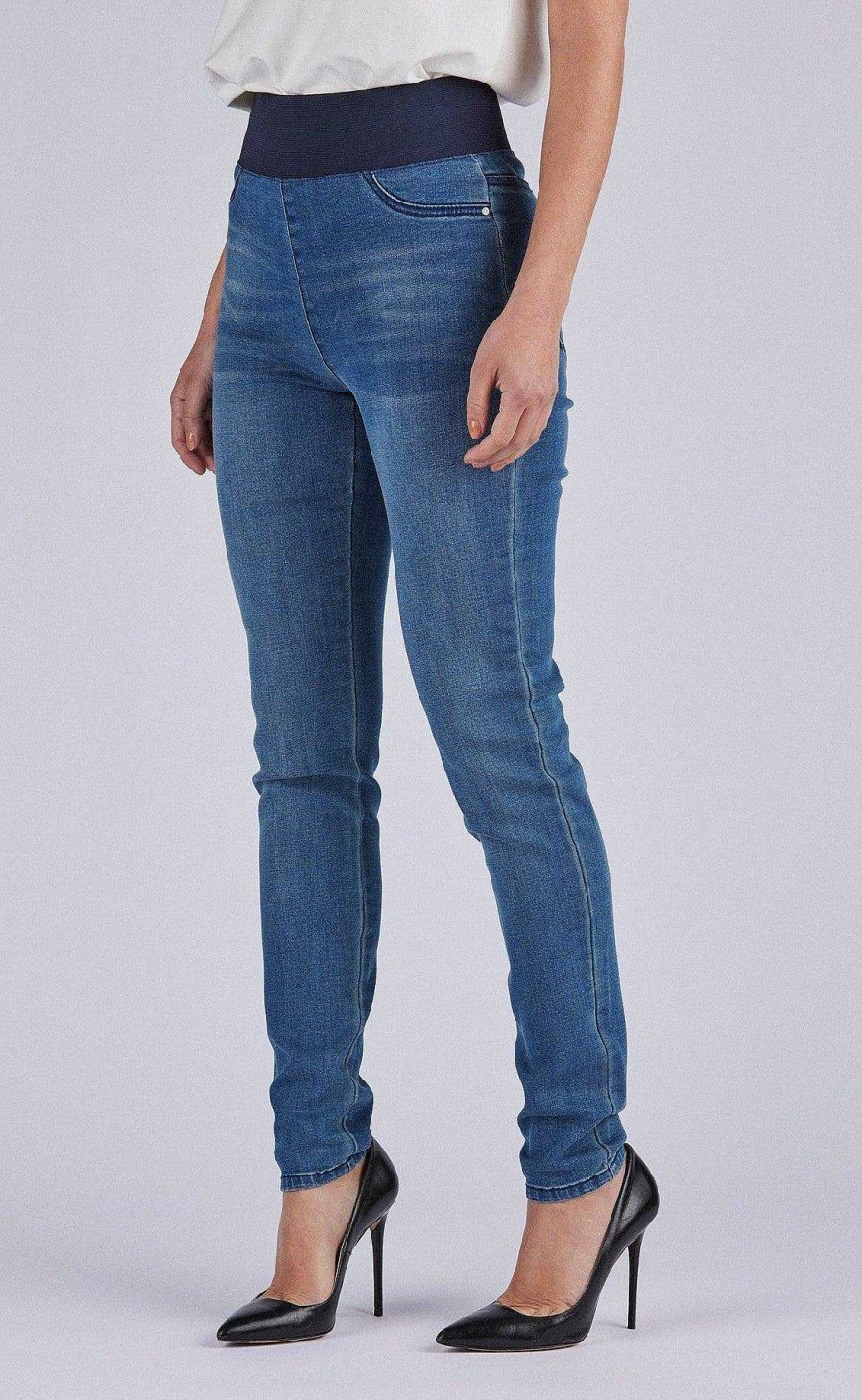 FreeQuent Freequent Pants - Shantal Denim - Medium Blue | Trousers & Jeans