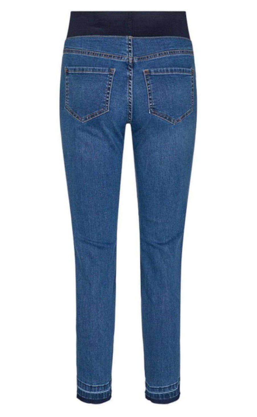 FreeQuent Freequent Pants - Shantal Ankle Raw - Medium Blue Denim | Trousers & Jeans