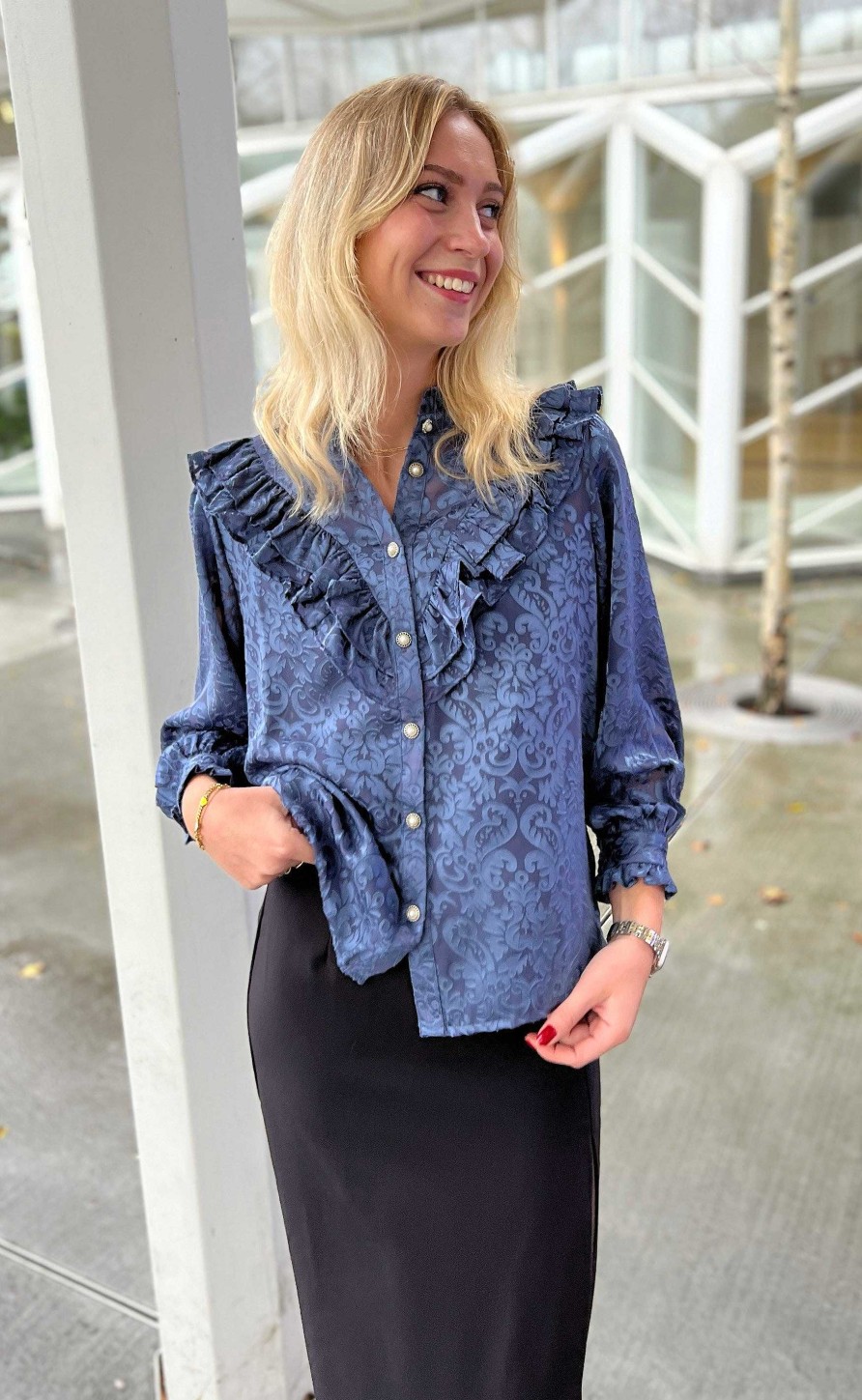 INA Copenhagen Ina Copenhagen Shirt - Sarah - Dusty Blue | Shirts