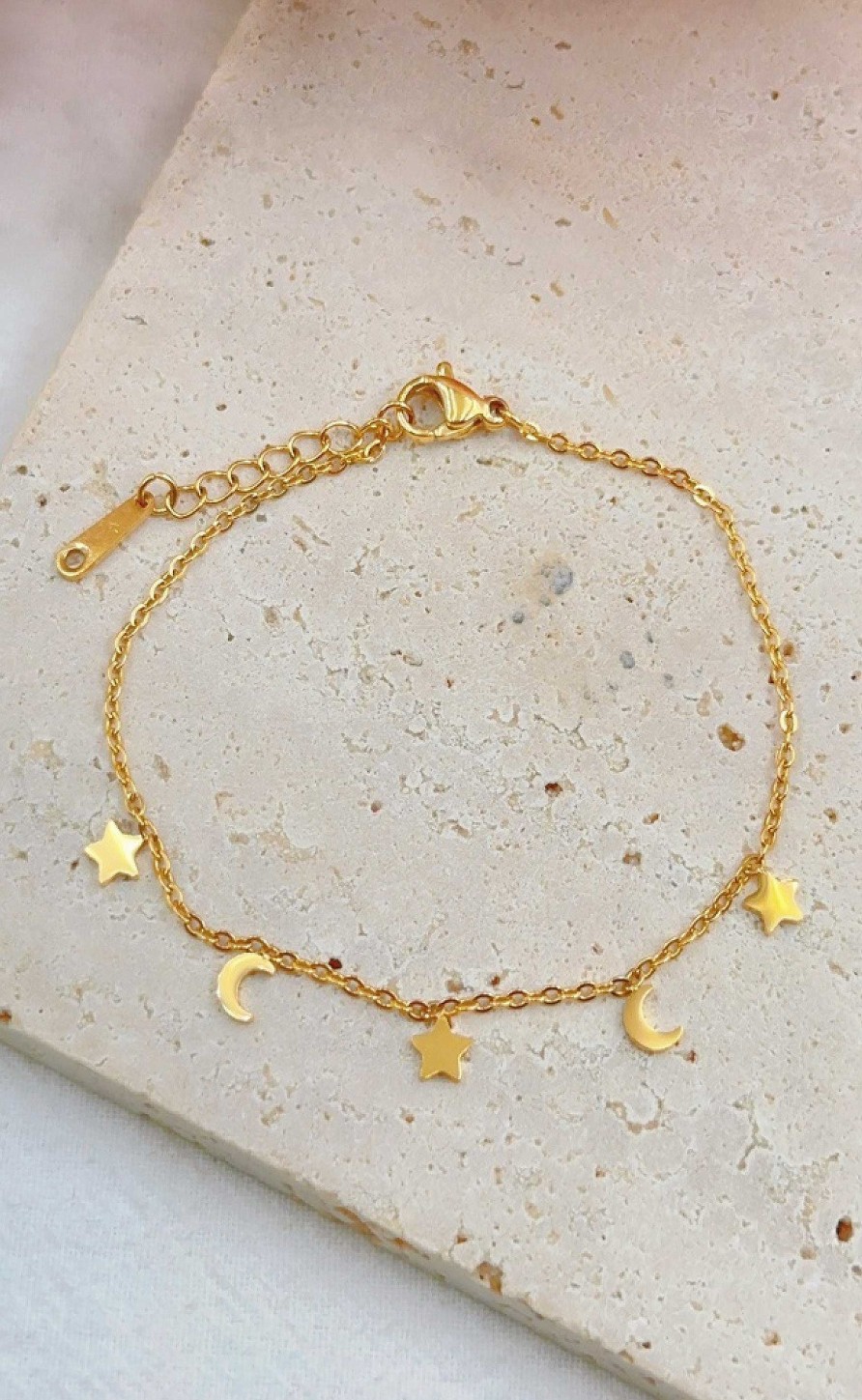 Smykkeli Copenhagen Jewelry Copenhagen Bracelet - Porto Moon & Stars - Gold | Jewelry