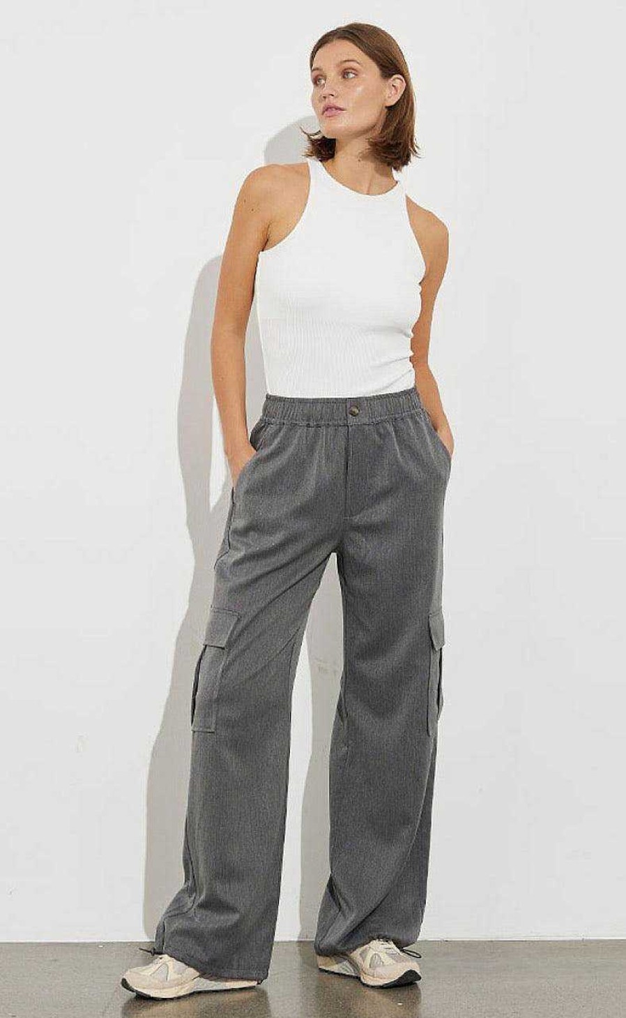 GLOBAL FUNK Global Funk Pants - Lana-G Shaffer - Dark Gray Melange | Trousers & Jeans