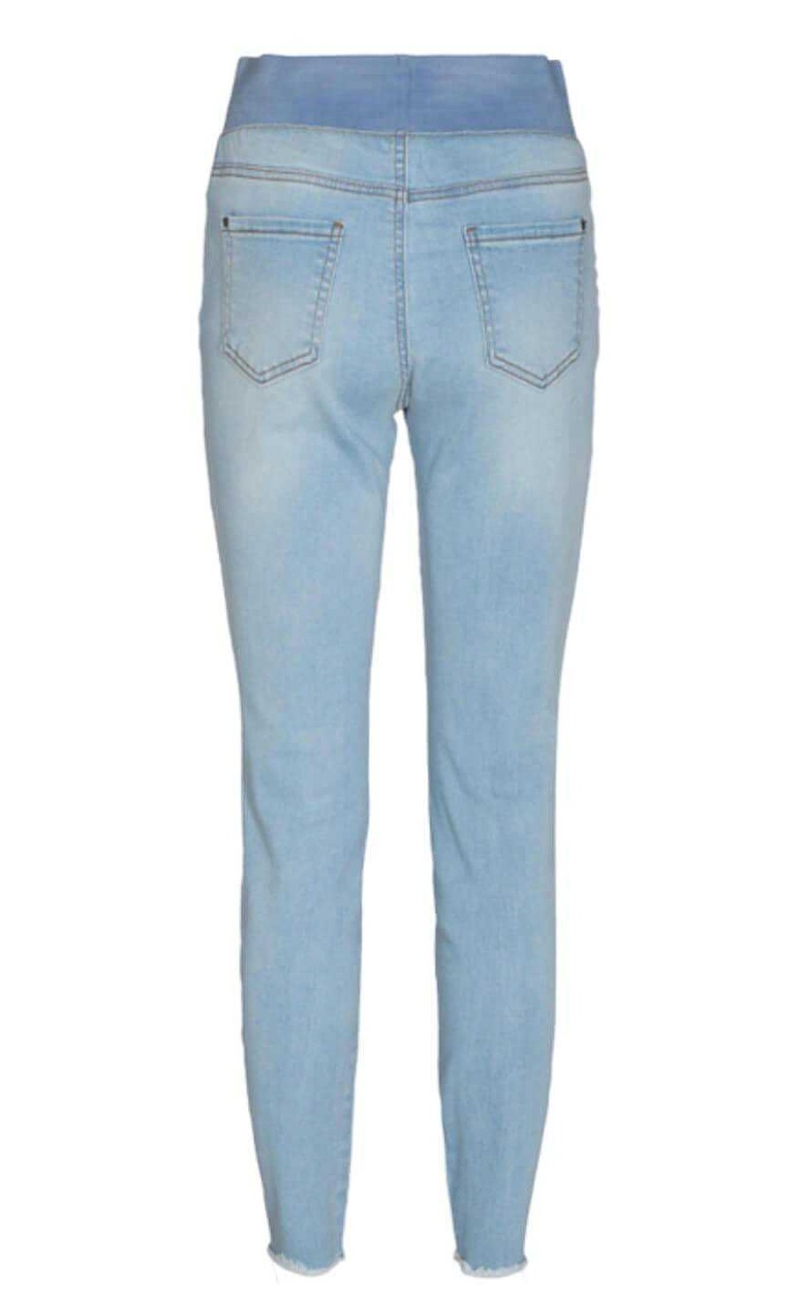 FreeQuent Freequent Pants - Shantal Ankle Broken - Bleached Blue Denim | Trousers & Jeans