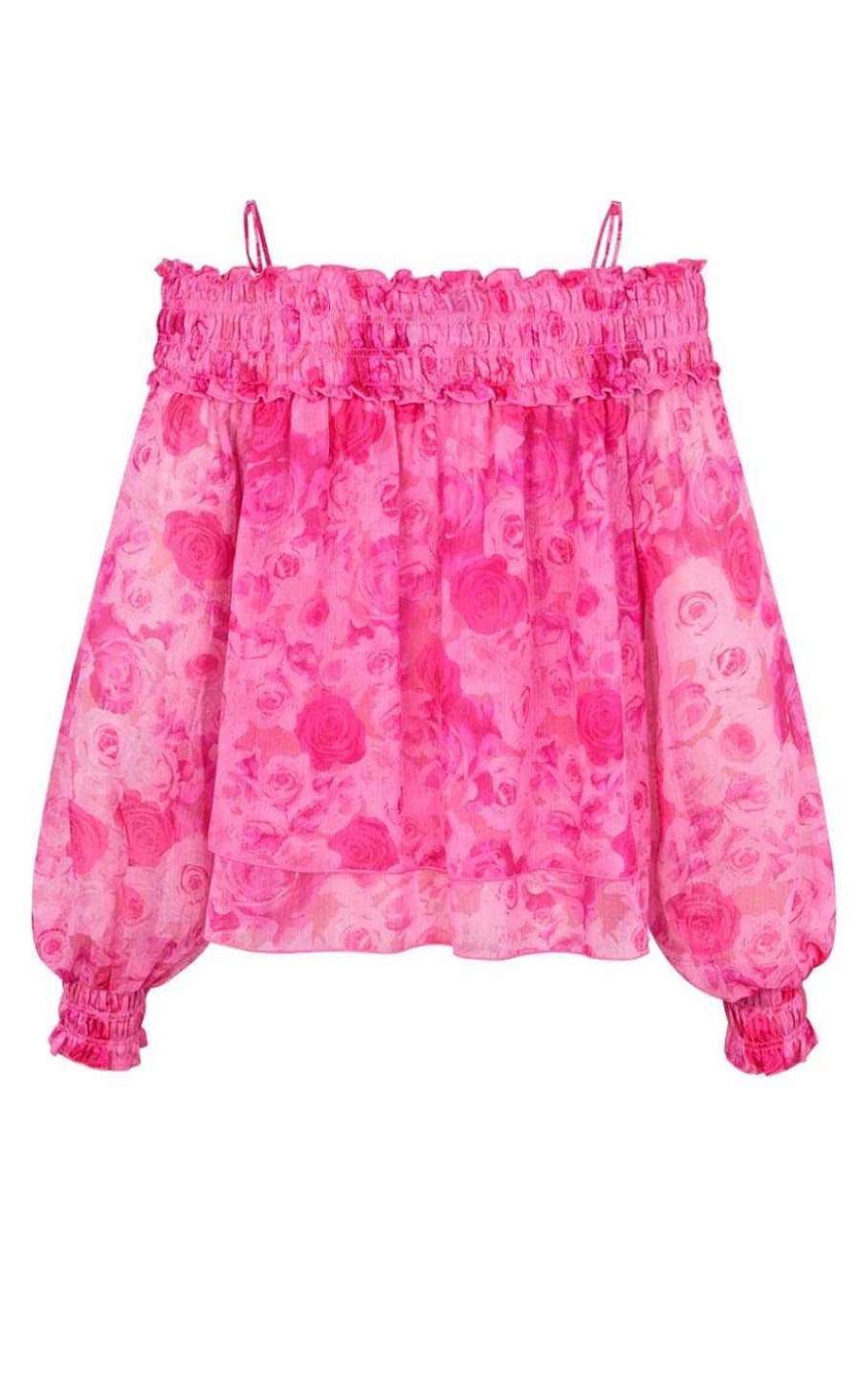 Cras Cras Blouse - Sierra - Pink Rosegarden | Blouses