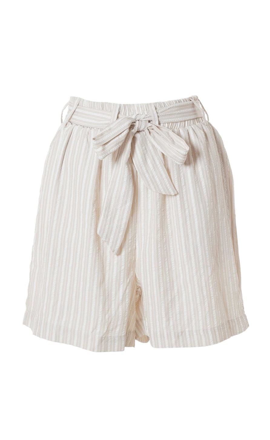 INA Copenhagen Ina Copenhagen Shorts - Grace - Camel/White Stripe | Shorts