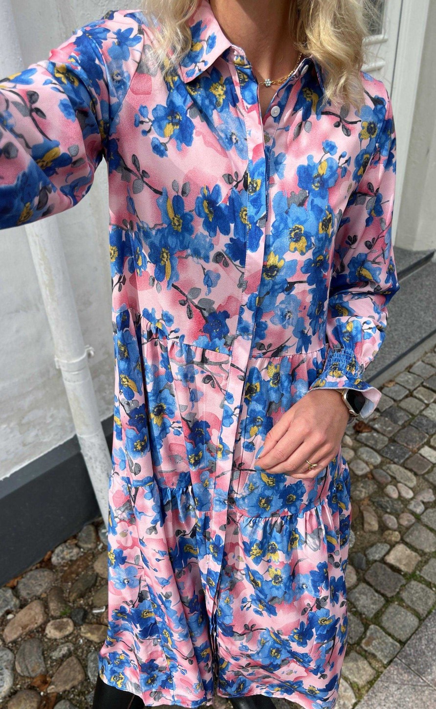 INA Copenhagen Ina Copenhagen Dress - Anna - Blue Flower | Dresses