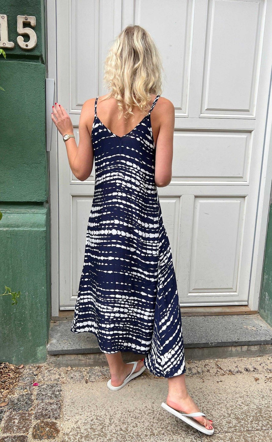 INA Copenhagen Ina Copenhagen Dress - Klara - Navy Tie Dye | Dresses