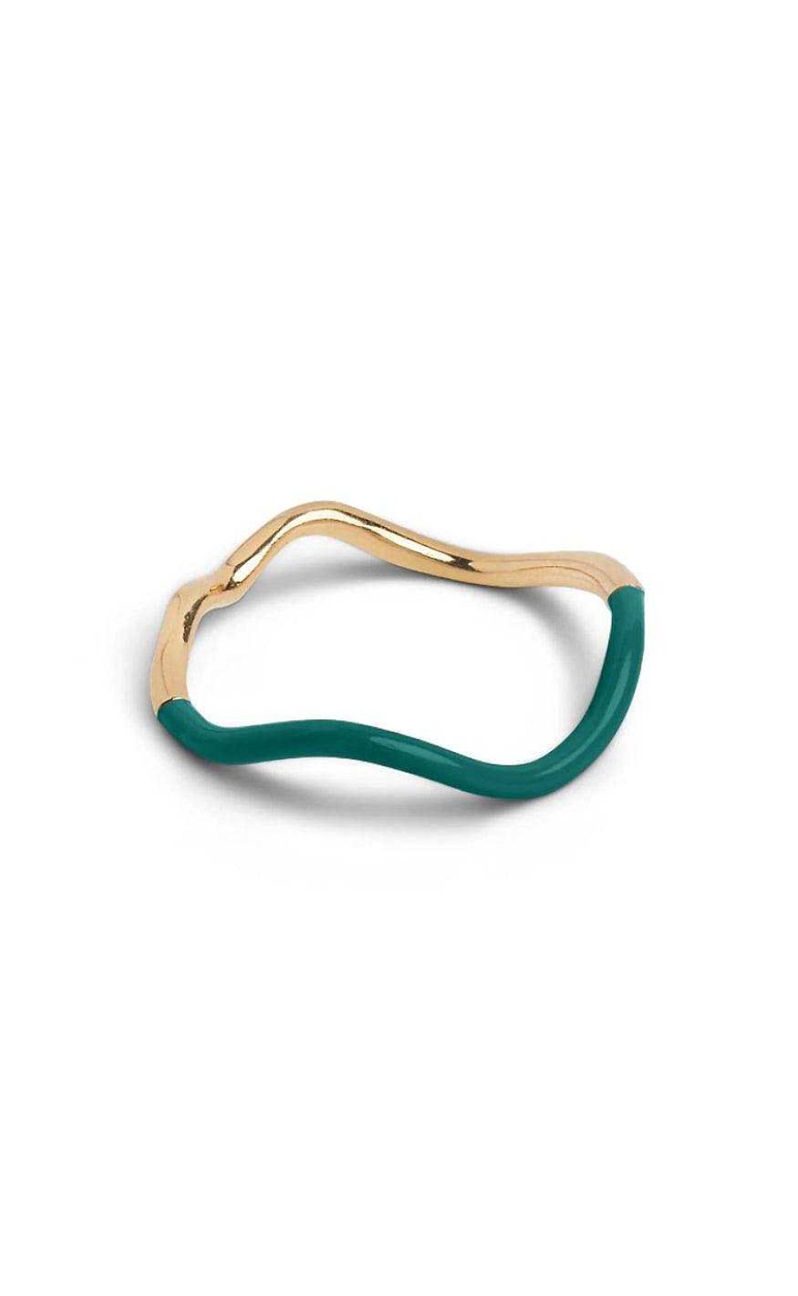 ENAMEL Copenhagen Enamel Copenhagen Ring - Sway - Petrol Green | Jewelry