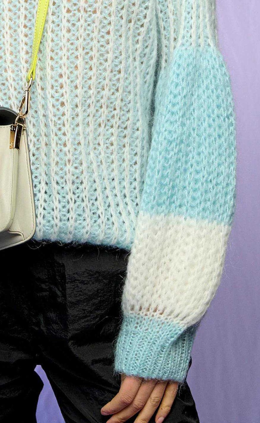 NOELLA Noella Sweater - Liana - Light Blue/White | Knitwear & Sweat