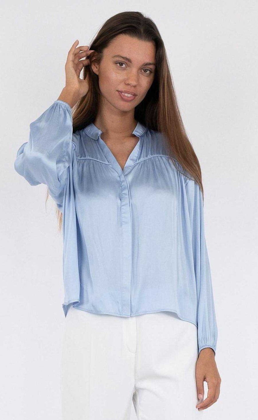 NEO NOIR Neo Noir Blouse - Binnet - Light Blue | Blouses